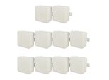 10X Scatola Di Derivazione Flessibile Per Montaggio A Superficie 100X100X41Mm IP54 12 Ingressi A Spina Con Aperture Per L'inserimento Di Bussole Bianco V7 EDO777917 Edo Technic
