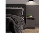 Comodino Falkvile 2 - Antracite / Rovere Artigianale