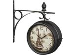 Orologio Da Stazione Bifacciale In Nero