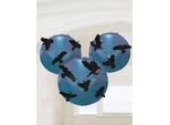 Lanterne Corvo Decorazione Di Halloween 5 Pezzi Blu-Nero - Taglia Unica