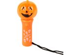 Torcia A Forma Di Zucca Happy Halloween Arancio-Nero-Bianco - Taglia Unica