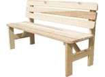 Panchina Da Giardino In Legno Rojaplast Viking 150 Cm Naturale
