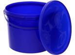 Benbow Secchio Con Coperchio Con Manico 10L Quantità: 20 Pezzi, Blu Bsr, Ermetico, Sicuro Per Gli Alimenti, Brc, A Prova Di Perdite