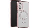 Avizar, Diamante Custodia Protettiva Samsung Galaxy A16 Magsafe Design Oro Rosa