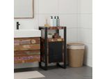 Vidaxl Mobile Da Bagno Con Ripiano In Legno Massiccio Marrone Riciclato