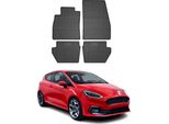 2017-2024 Ford Fiesta Mk Tappetini In Gomma Nero 4 Pz