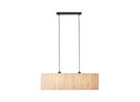 Brilliant Lampe, Wimea Pendelleuchte 2Flg Schwarz/Natur, 2X A60, E27, 52W, Kabel KüRzbar / In Der HöHe Einstellbar