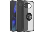 Avizar, Custodia Google Pixel 9A Anello Magnetico Trasparente, Nero