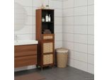 Vidaxl Credenza Con Ripiano Marrone 38 X 33,5 X 160 Cm Legno Massiccio Mango