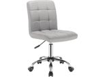 Happyment Sedia Da Lavoro Ergonomica Leman - Regolabile In Altezza - Con Rotelle - Per Adulti - Grigio - Tessuto