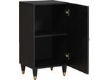 Vidaxl Credenza Con Ripiano Nero 40 X 33 X 75 Cm In Legno Massiccio Di Mango