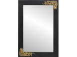 Vidaxl Specchio Da Bagno Nero E Argento 70 X 50 X 2,5 Cm
