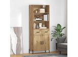 Vidaxl Credenza Rovere Artigianale 69,5 X 32,5 X 180 Cm Materiale A Base Di Legno