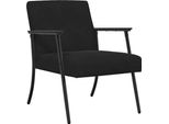 Vidaxl Poltrona Nera 59 X 75 X 78 Cm In Velluto