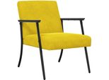 Vidaxl Poltrona Giallo 59 X 75 X 78 Cm Velluto
