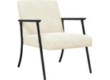 Vidaxl Poltrona Crema 59 X 75 X 78 Cm Velluto