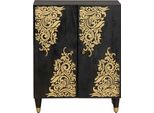 Vidaxl Credenza Nera 60 X 33 X 75 Cm In Legno Massiccio Di Mango