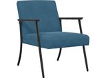 Syfax™ Poltrona Blu 59 X 75 X 78 Cm Velluto