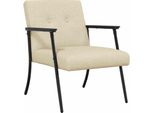 Vidaxl Poltrona Crema 59 X 75 X 78 Cm Tessuto