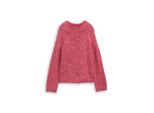 Tom Tailor Damen Loose Fit Strickpullover Mit Wollanteil, Rosa, Meliert, Gr. Xxl