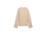 Tom Tailor Damen Oversize Strickpullover Mit Wollanteil, Beige, Meliert, Gr. Xl