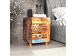 Vidaxl Comodino In Legno Massiccio Antico 43X33X51 Cm