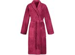 Bademantel VOSSEN Pico, ideal für Sauna & Spa, Hotelbademantel, Morgenmantel Gr. S, lila (lila rain), L:120cm, Baumwoll-Mix, Hausmäntel, Bademantel, Schalkragen