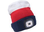 Extol Light 43450 čEpice S čElovkou 4X45Lm NabíJecí Usb BíLá/čErvená/Modrá UniverzáLní Velikost