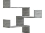 Vidaxl Mensole A Muro Ad Angolo 2 Pz. Grigio Sonoma 40X40X50 Cm Materiale A Base Di Legno