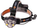 Solight WN35 Lampada Frontale Ricaricabile A Led, 550 Lm, Li-Ion, Usb