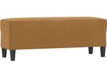 Vidaxl Panca Marrone 100X35X41 Cm In Velluto