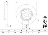 Mazda Disco Freno Anteriore 6/Cx-5/Cx-9 2,2 D/2,5 16-