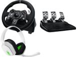 Logitech G920 Driving Force Racing Wheel + Astro A10 - Bianco