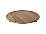 Vassoio Da Portata Rotondo Excellent Houseware, Legno Di Acacia, 37 Cm, Marrone