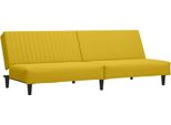 Vidaxl Divano Letto 2 Posti In Velluto Giallo
