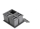 Cestino Hailo 3301623 Allegro 220 Inserto 4X 6,5 L Grigio Scuro