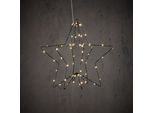 Luca Lighting Led Star 3D 60 Led Bianco Caldo Per Interni A Batteria 30 Cm Nero