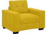 Vidaxl Poltrona Giallo 100X78X80 Cm Velluto