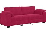 Vidaxl Divano A 3 Posti Rosso Vino 220X77X82 Cm Velluto