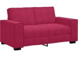 Vidaxl Divano A 2 Posti In Velluto Rosso Vino 120 Cm