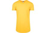 Urban Classics TB638 | Shaped Long Tee Herren T-Shirt - Farbe: Chrome Yellow - GrößE: S