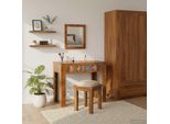 Vidaxl Tavolino Da Toilette Marrone 90 X 45 X 75 Cm In Legno Massiccio Di Acacia