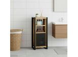 Vidaxl Mobile Da Bagno Marrone 40 X 30 X 90 Cm In Legno Massiccio Di Mango