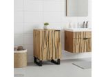 Vidaxl Mobile Lavabo Marrone 38 X 33,5 X 58 Cm Materiale A Base Di Legno