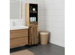 Vidaxl Mobile Lavabo Con Anta Brown 38 X 33 X 160 Cm Materiale A Base Di Legno