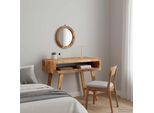 Vidaxl Tavolino Da Toilette Con Ripiano Marrone 90 X 76 X 45 Cm In Legno Massiccio Di Mango
