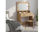 Vidaxl Tavolino Da Toilette In Rovere Artigianale 79 X 41 X 135 Cm Materiale A Base Di Legno