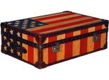 Casa Padrino Cassapanca Stars & Stripes 90 X 60 X H. 30 Cm - Tavolino Da Salotto In Look Valigia