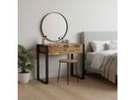 Vidaxl Tavolini Da Toilette Marrone 90 X 50 X 75 Cm In Legno Massiccio Di Mango
