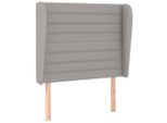 Syfax™ Testiera Ad Orecchio Grigio Chiaro 103X23X118/128 Cm In Tessuto